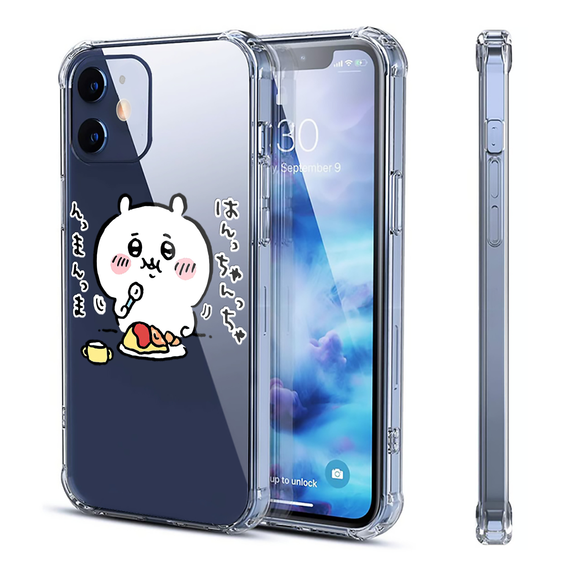 （画像用） ちいかわ ちいかわ Chii-kawa chiikawa 【iPhone 12シリーズ対応】透明スマホケース（クリアソフトケース）